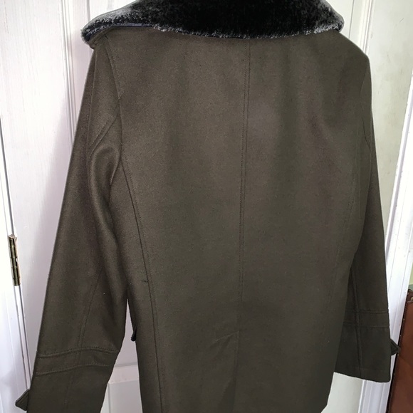 International Concepts INC Olive Peacoat Overcoat - Picture 4 of 4